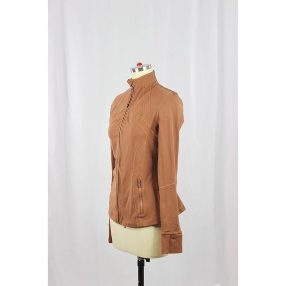 LULULEMON Define Roasted Brown Luon Slim Fit Full Zip Jacket, Size 6 - Picture 4 of 14